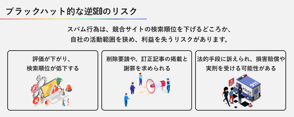 ブラックハット的な逆SEOのリスク